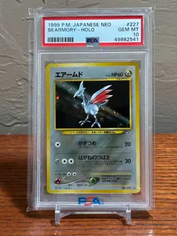 POKEMON 2000 Japanese Neo SKARMORY #227 PSA 10 Gem Mint RARE - Image 1