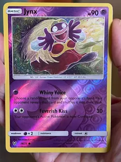 POKEMON JYNX 38/73 COMMMON REVERSE HOLOFOIL SHINING LEGENDS VLP CARD - Image 1