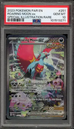 Pokemon Roaring Moon ex Paradox Rift Special Illustration Rare #251 PSA 10 - Image 1