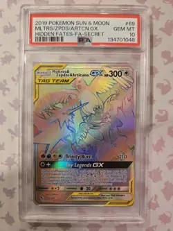 Pokemon 2019 Sun & Moon Hidden Fates Moltres Zapdos Articuno GX #69/68 PSA 10 - Image 1