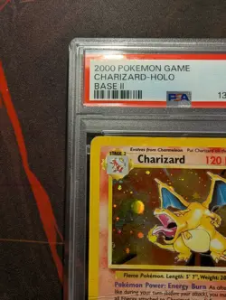 2000 POKEMON BASE SET 2 #4/130 CHARIZARD-HOLO PSA 1 - Image 2