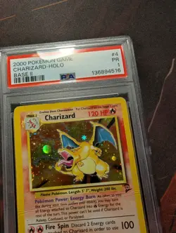 2000 POKEMON BASE SET 2 #4/130 CHARIZARD-HOLO PSA 1 - Image 3