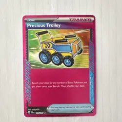 Pokemon TCG Precious Trolley ACE SPEC Rare Trainer Sv08 Holo 185/191 English - Image 1