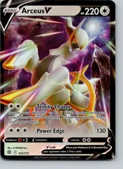 Arceus V 122/172 Brilliant Stars Ultra Rare Pokemon NM - Image 1