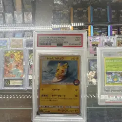Pokemon Pikachu Japanese 329/Sm-p Playing In The Sea Promo Card PSA 9 - Image 1