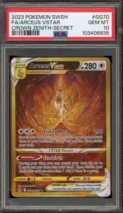 Pokemon Arceus VSTAR Crown Zenith Secret Rare Full Art #GG70 PSA 10 Gem Mint - Image 1