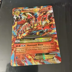 JUMBO Pokemon M Blaziken EX XY86 XY Promos Mega Full Art Promo Oversized Holo - Image 1