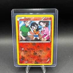 Tepig Pokemon B+W Legendary Treasures 025/113 Reverse Holo LP - Image 1