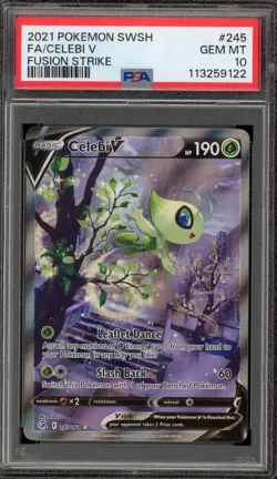 Pokemon Celebi V Fusion Strike Full Alt Art #245 PSA 10 Gem Mint - Image 1
