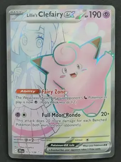 Lillie's Clefairy ex 173/159 Ultra Rare Journey Together Pokemon TCG - Image 1