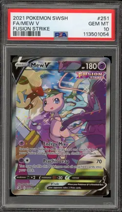 Pokemon Mew V Fusion Strike Full Alt Art #251 PSA 10 Gem Mint - Image 1