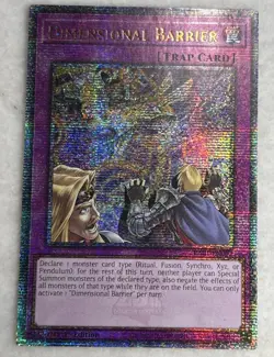 Dimensional Barrier RA01-EN072 Quarter Century Rare 1st Edition YuGiOh Card NM - Image 1