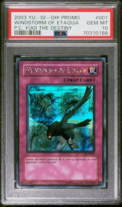 Windstorm Of Etaqua PCY-001 Secret Rare Promo Yugioh PSA 10 *188 - Image 1