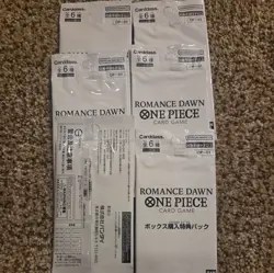 One Piece Romance Dawn 6x Promo Card Sealed Pack OP-01 Japanese Cards Box Topper - Image 2