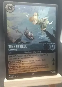 Tinkerbell Giant Fairy Holo ColdFoil 188/204 Disney Lorcana Fabled TCG - Image 1