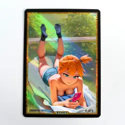 MISTY Waifu Anime Card LIMITED 1/1 Custom TCG Holo Goddess Story ACG T13975 - Image 1