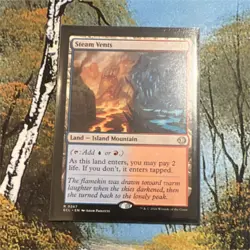 Magic: The Gathering Steam Vents Land ECL Blue Red Regular 0267 2020 Card Stock - Image 1