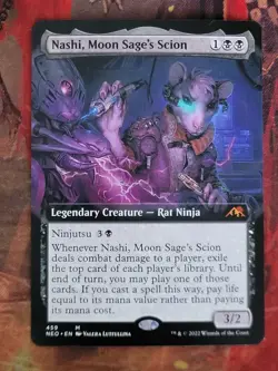 MTG Card: Nashi, Moon Sage's Scion (Kamigawa: Neon Dynasty) EXTENDED ART - Image 1