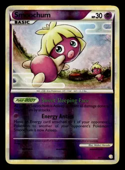 Pokemon Smoochum 30/123 HeartGold & SoulSilver Reverse Holo Rare Card - Image 1