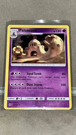 Palossand 62/147 Holo Rare Sun & Moon Burning Shadows Pokemon Card Near Mint - Image 1