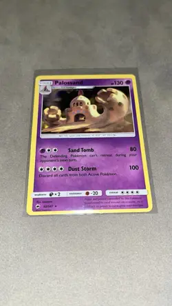 Palossand 62/147 Holo Rare Sun & Moon Burning Shadows Pokemon Card Near Mint - Image 3