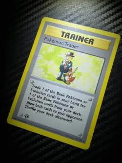 POKEMON TRADER 77/102 Base Set NM 1st EDITION Shadowless Pokemon TCG card - Image 3