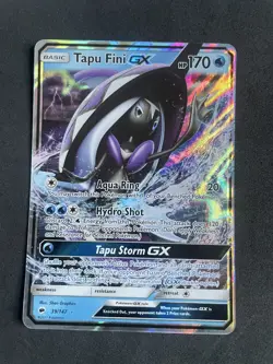 Pokemon Card Tapu Fini GX 39/147 Half Art Sun & Moon Burning Shadows Near Mint - Image 1