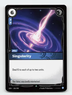 Singularity 105/298 Non Foil Riftbound Origins League of legends Card - Image 1