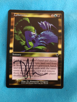 Lobotomy, Invasion, FOIL, SIGNED, Mtg - Image 1
