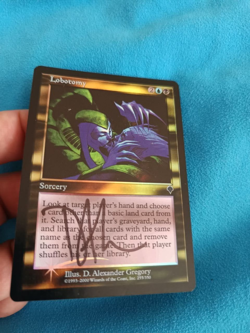 Lobotomy, Invasion, FOIL, SIGNED, Mtg - Image 2