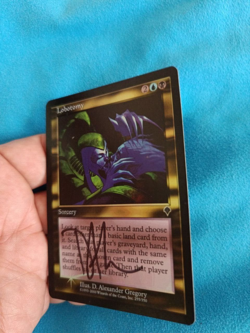 Lobotomy, Invasion, FOIL, SIGNED, Mtg - Image 3
