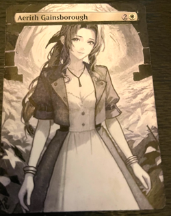 Aerith Gainsborough Hand Drawn Altered Art Magic Gathering Final Fantasy MTG - Image 1