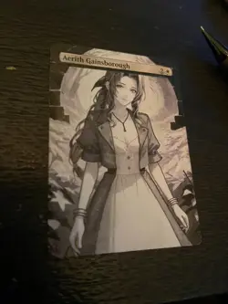 Aerith Gainsborough Hand Drawn Altered Art Magic Gathering Final Fantasy MTG - Image 4