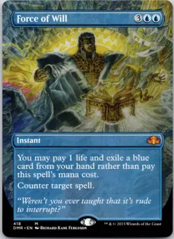 Force of Will (Borderless) 418 Dominaria Remastered NM MTG - Image 1