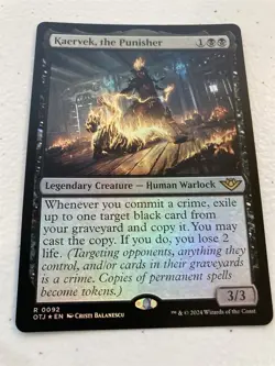mtg foil Kaervek the Punisher, Outlaws of Thunder Junction, unplayed - Image 1