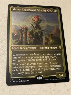 mtg etched foil Mazzy Truesword Paladin, Commander Legends Baldur's Gate - Image 1
