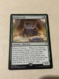 mtg Owlbear Cub, Commander Legends Baldur's Gate, unplayed - Image 1