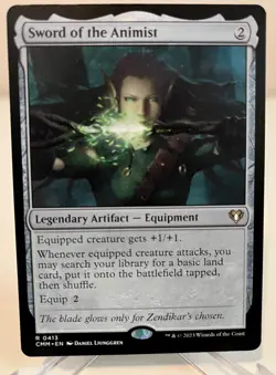 Magic MTG 1x Sword of the Animist *Commander Masters* Near Mint & Un-Played Rare - Image 1