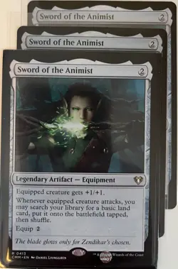 Magic MTG 1x Sword of the Animist *Commander Masters* Near Mint & Un-Played Rare - Image 3
