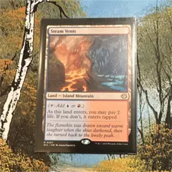 Magic: The Gathering Steam Vents Land Rare Blue Red Regular 2020 0267 - Image 1