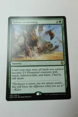 MTG Sylvan Awakening x1- -Dominaria-Lightly Played - Image 1