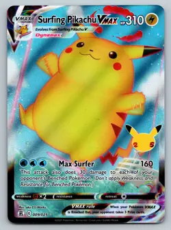 Pokemon NM Surfing Pikachu Vmax 009/025 Celebrations - Image 1