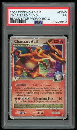Pokemon TCG Charizard G LV X Holo Black Star Promo DP45 PSA 1 PR 2009 - Image 1