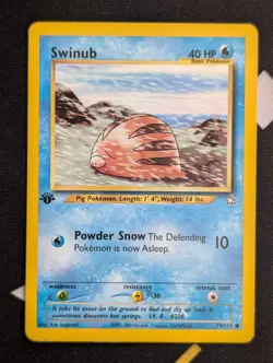 Swinub 79/111 Neo Genesis 1st Edition LP WOTC. Pokemon TCG - Image 1