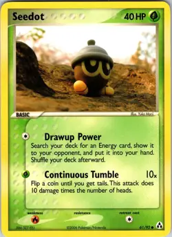 Seedot 61/92 Legend Maker Pokemon TCG NM Normal - Image 1
