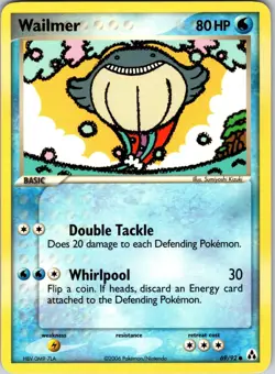Wailmer 69/92 Legend Maker Pokemon TCG LP Normal - Image 1