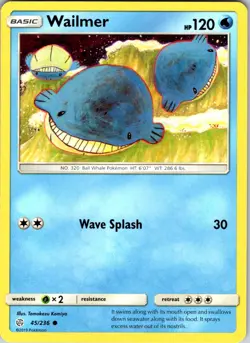 Wailmer 45/236 SM - Cosmic Eclipse Pokemon NM Normal - Image 1