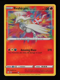 Reshiram 017/072 Amazing Rare Holo Shining Fates Pokemon Card - Image 1