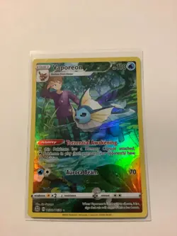 2022 Pokemon SWSH Brilliant Stars TG02/TG30 Vaporeon Holo M/NM - Image 1