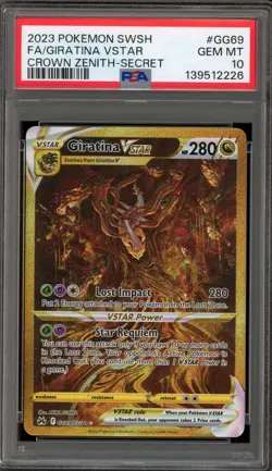 Pokemon Giratina VSTAR Crown Zenith Secret Rare Full Art #GG69 PSA 10 Gem Mint - Image 1
